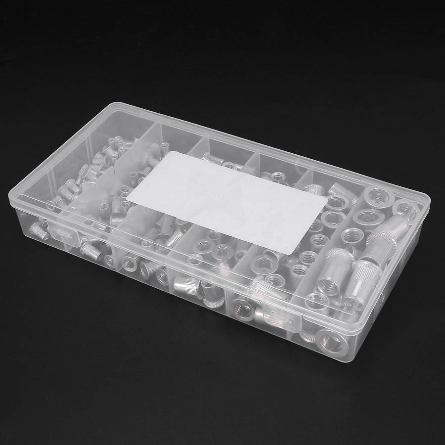 190pcs Aluminum Alloy M3 M4 M5 M6 M8 M10 Rivet Nut Alumium Rivnut Set