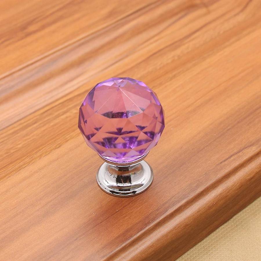6 Pcs Crystal Handles Drawer Pull with Screws for Furiture Hardware