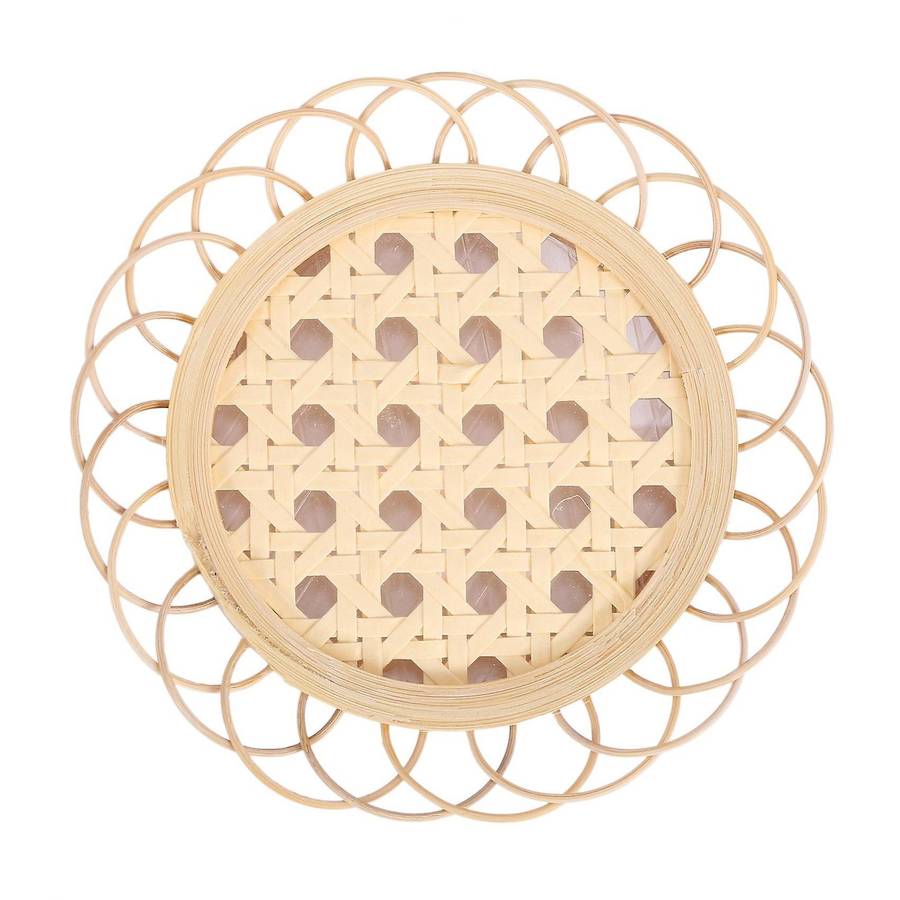 Rattan Placemat Cup Holder Vintage Drink Home Dining Table Decor
