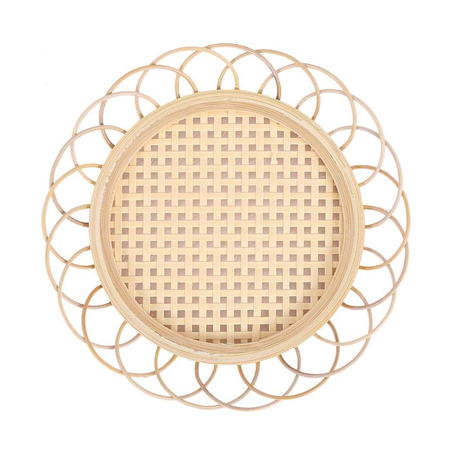 Rattan Placemat Cup Holder Vintage Drink Home Dining Table Decor