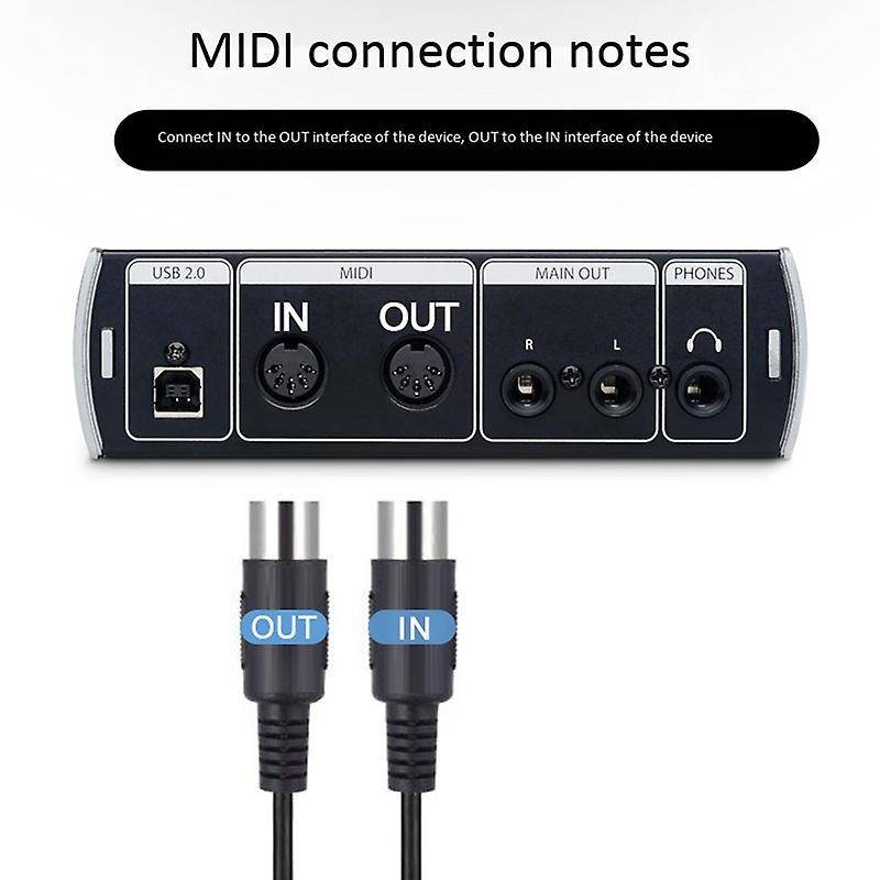 Doremidi Mtu-11 Midi to Usb C Type C Converter with Light for Android