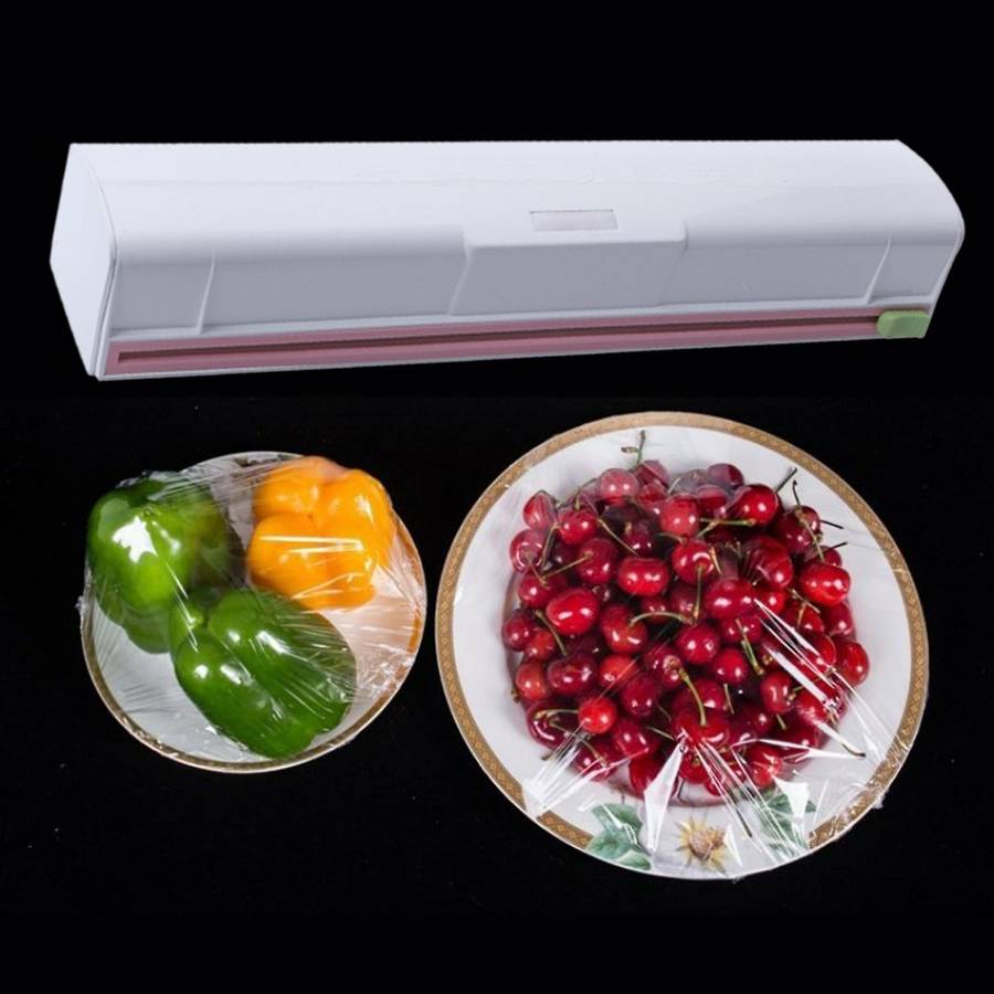 Food Plastic Wrap Dispenser Preservative Film Cutter Kitchen Tool