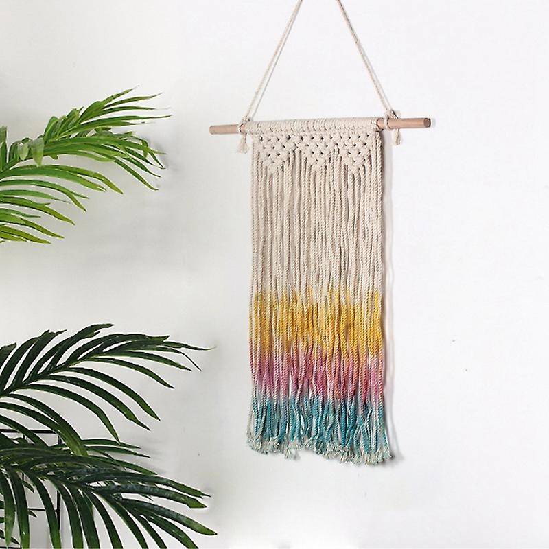 Macrame Wall Hanging Woven Wall Art Macrame Tapestry with Tassel