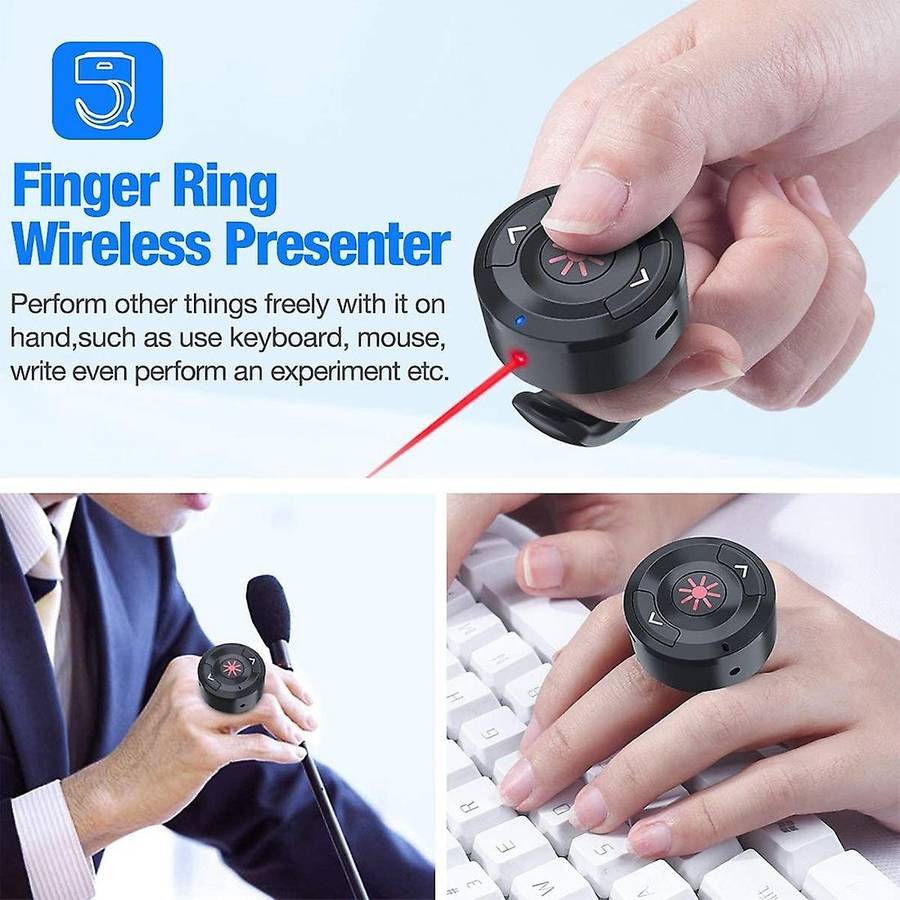 2.4ghz Rechargeable Wireless Presenter Finger Ring