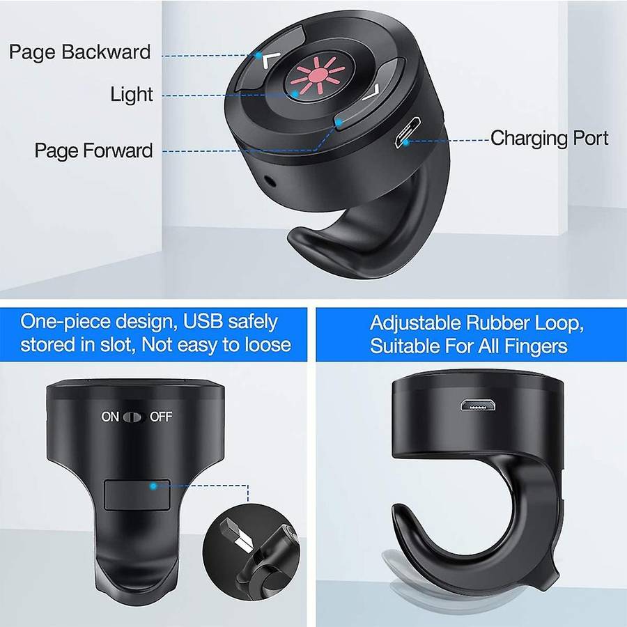 2.4ghz Rechargeable Wireless Presenter Finger Ring