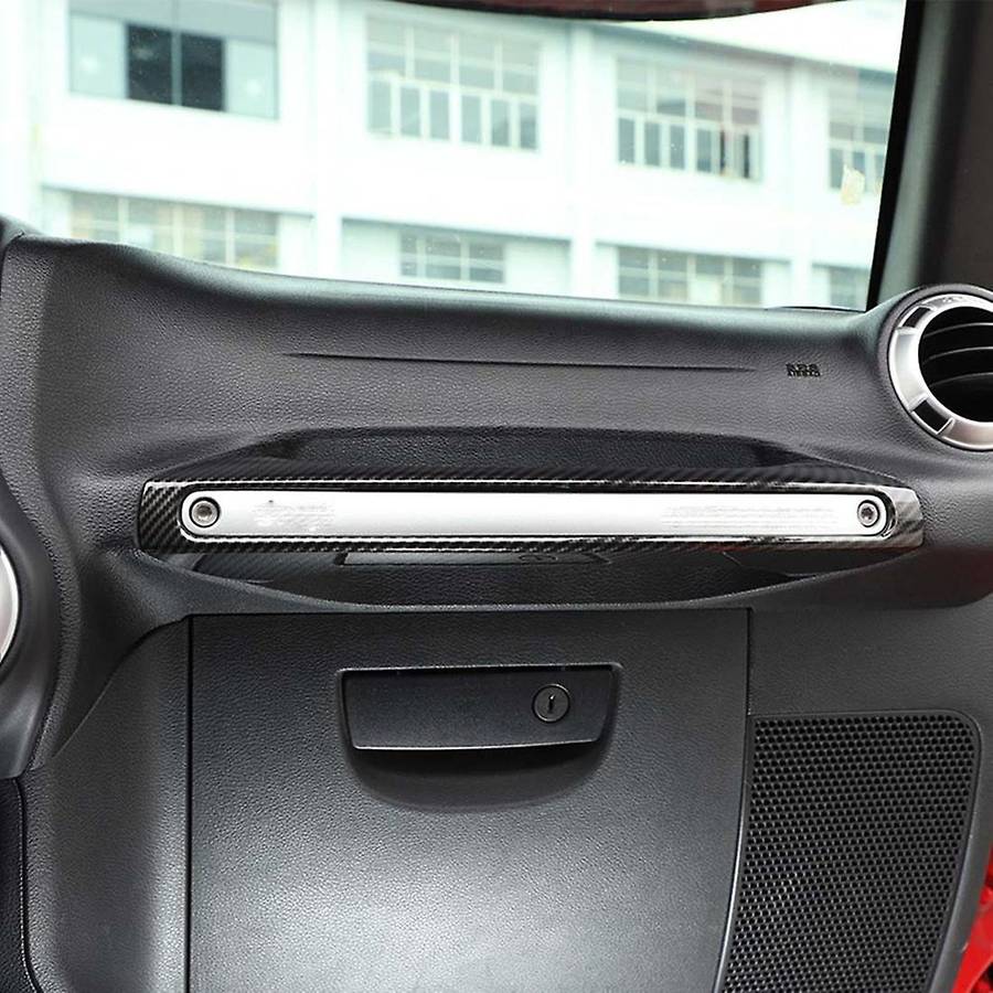 Car Door Copilot Handle Decor Cover Trim Stickers,abs Carbon Fiber