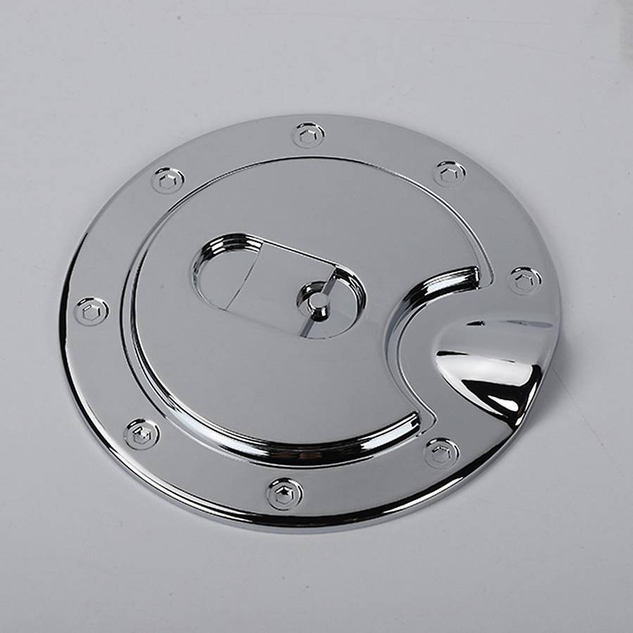 Door Fuel Tank Cover Gas Filler Cap Trim for Dodge Ram, Abs Silver