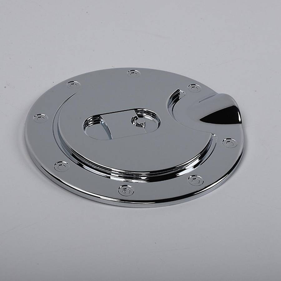Door Fuel Tank Cover Gas Filler Cap Trim for Dodge Ram, Abs Silver