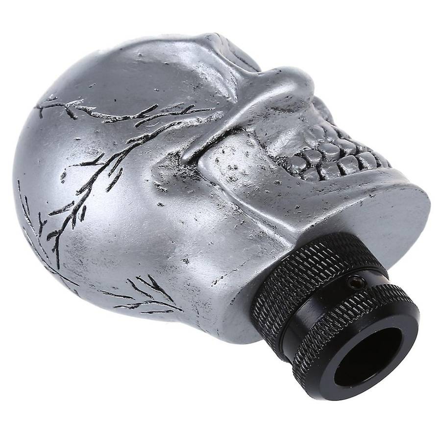 Metal Skull Head Truck Car Gear Shift Knob + 3 Plastic Connectors