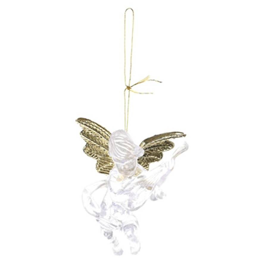40pcs Christmas Transparent Angel Pendant Acrylic Garden Decoration