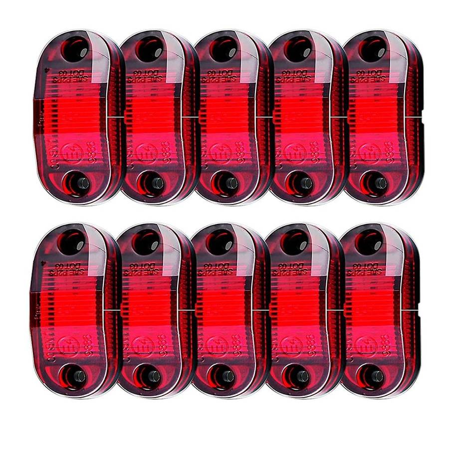 10pcs 6led Side Marker Indicator Lights Side Clearance Marker Light