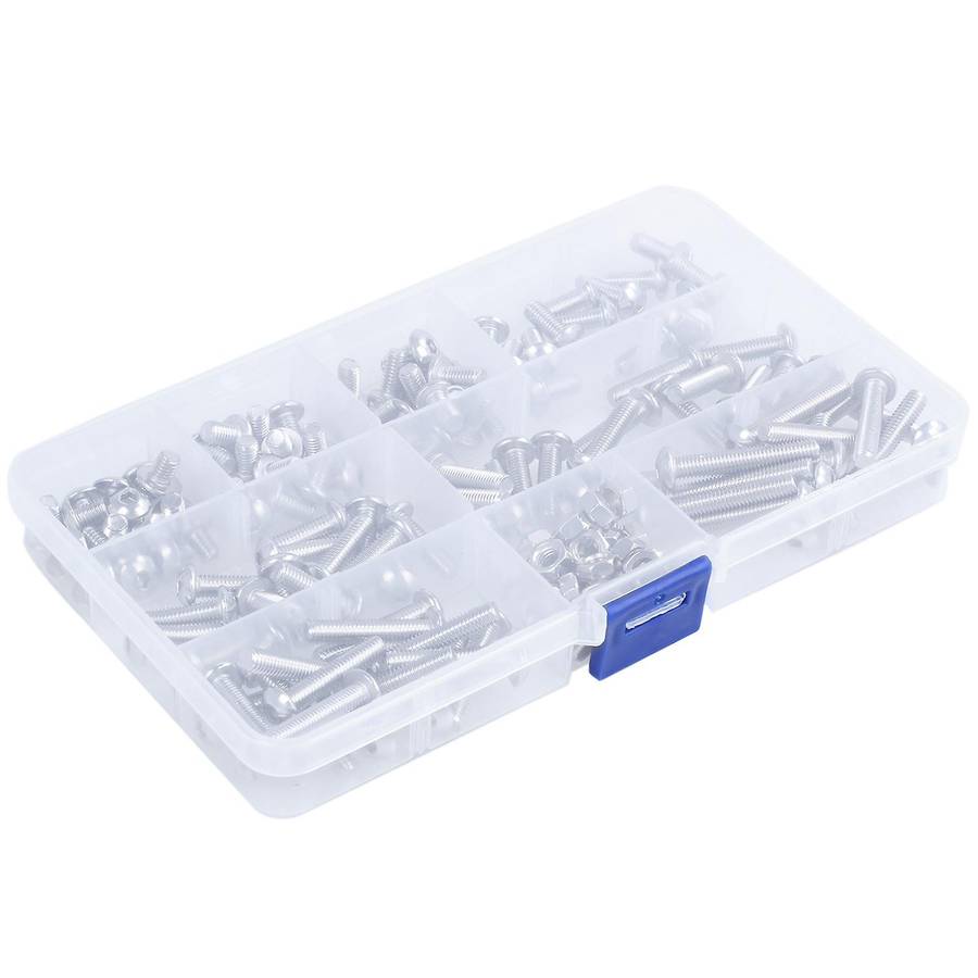 150pcs M5 Stainless Steel Head Hex Socket Head Cap Bolts Screws Kit
