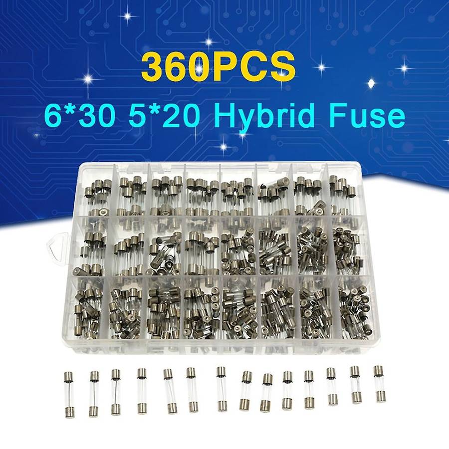 360pcs 5x20 6x30 24 Kinds Hybrid Fuse Kit Assorted Kits