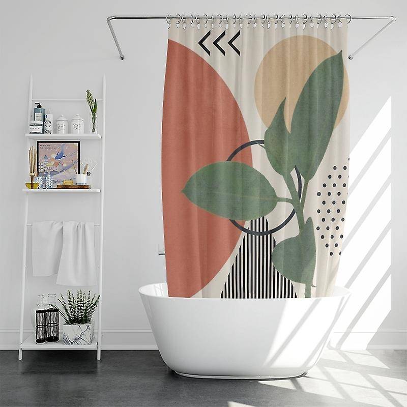 Modern Fabric Shower Curtain - Aesthetic Boho Cute Bathroom Shower B