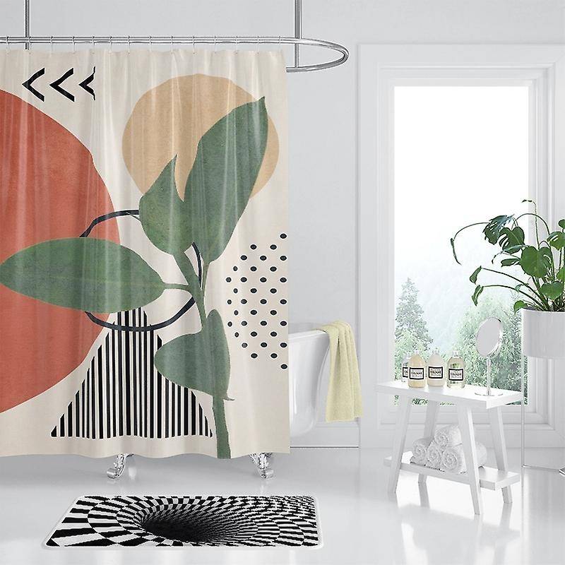 Modern Fabric Shower Curtain - Aesthetic Boho Cute Bathroom Shower B