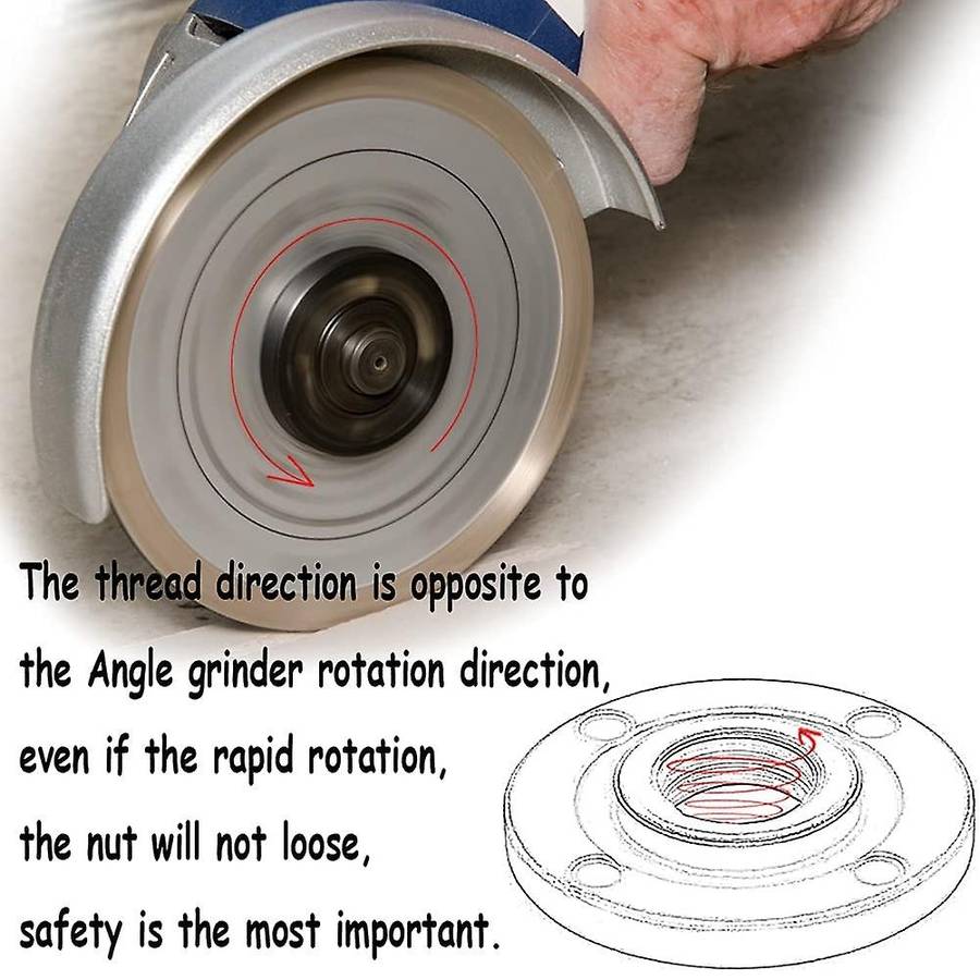 5/8-11 Grinder Nuts with Adjustable Spanner Wrench, for Dewalt Ryobi