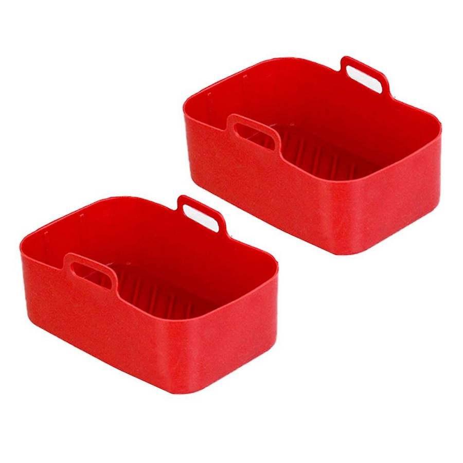 Air Fryer Silicone Basket Tray for Ninja Dz201 Air Fryer Red