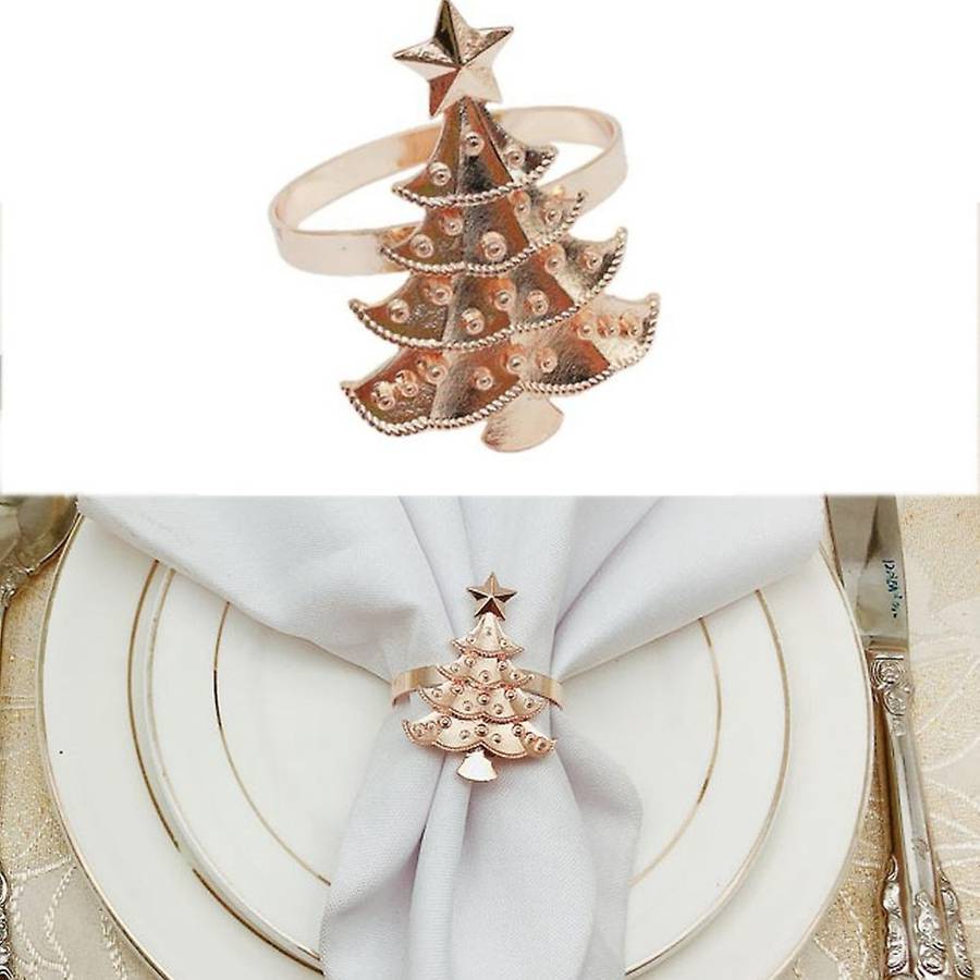 6pcs Rose Gold Christmas Tree Wedding Home Xmas Party Table Decor