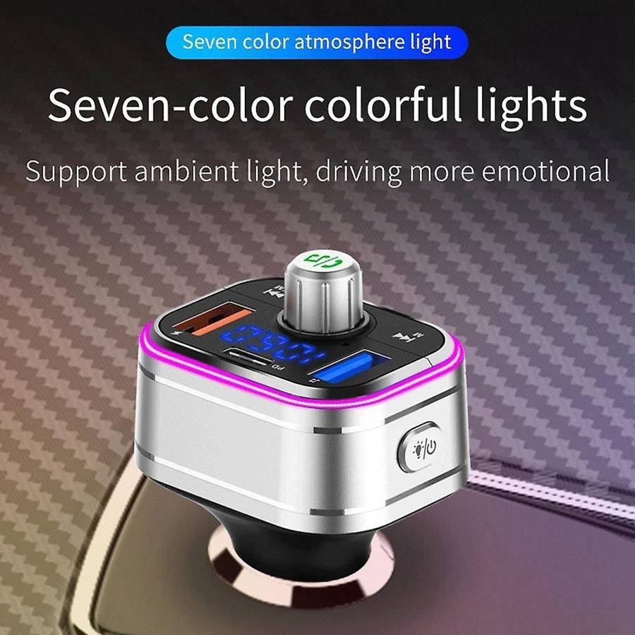 Bc62 Led Backlit Car Bluetooth Fm Mp3 Fast Charger Voltage Detection