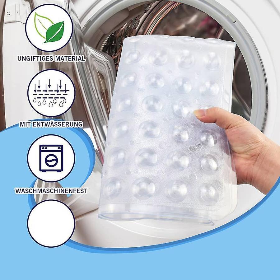 Square Shower Mats,53x53cm,bath Mats with Suction Cup,(transparent)
