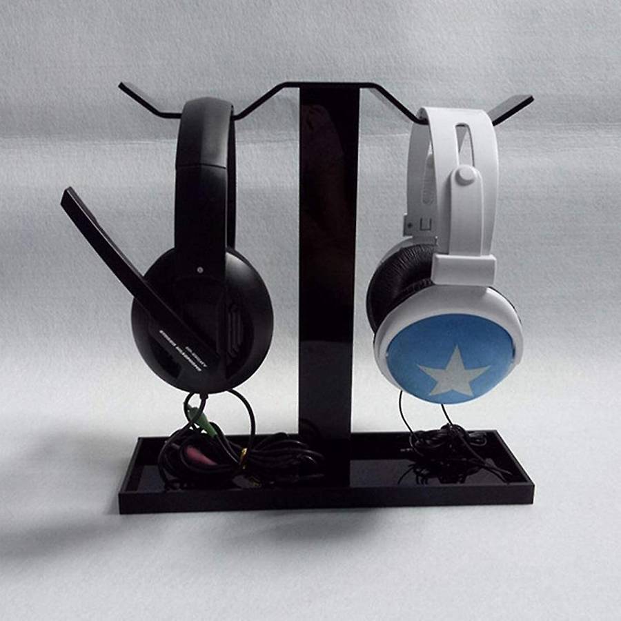 Double Earphone Stand Headphone Table Display Stand Headset Hanger