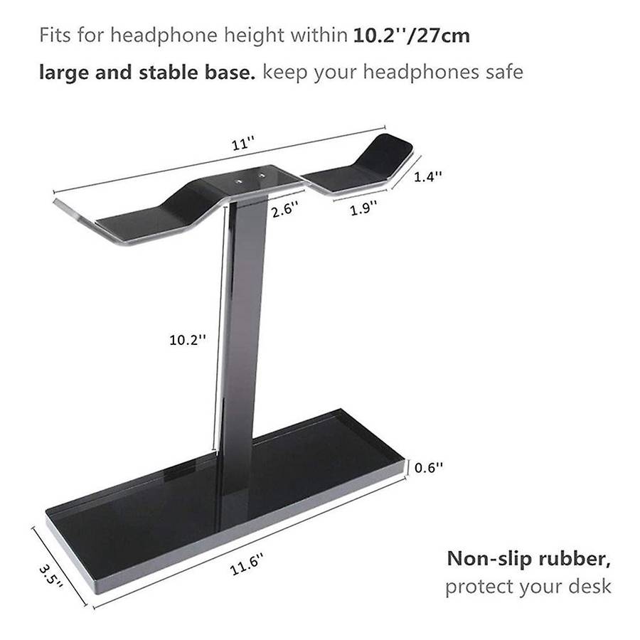 Double Earphone Stand Headphone Table Display Stand Headset Hanger