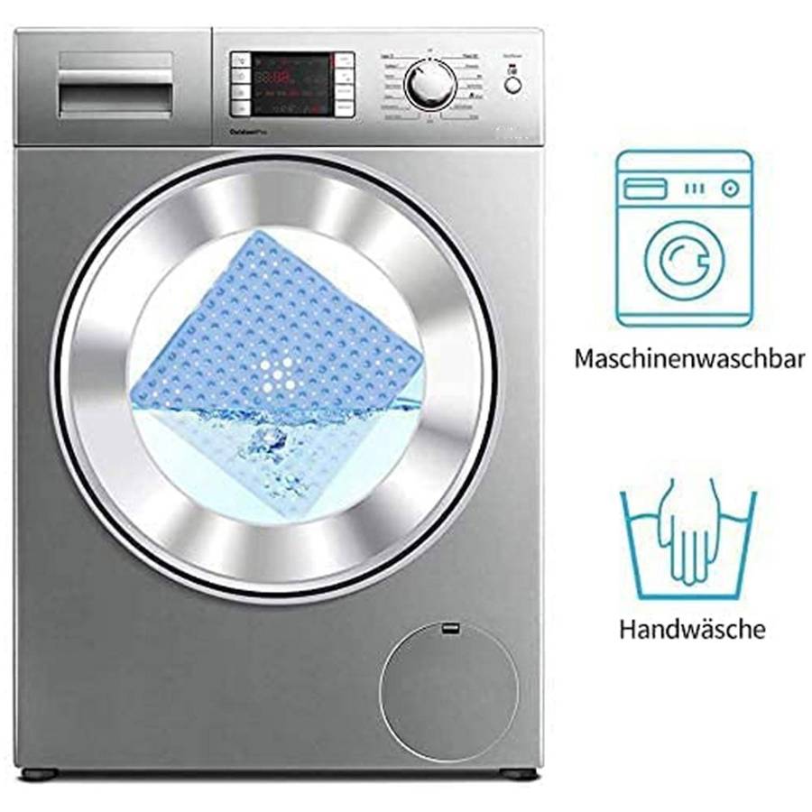 Square Shower Mats,53x53cm,bath Mats with Suction Cup,(blue)