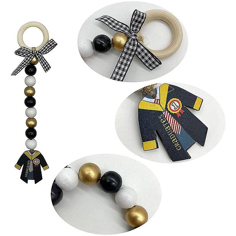 8pcs Graduation 2021 Wood Bead Garland-graduate Hanging Ornament