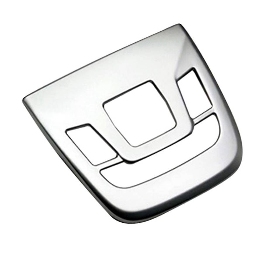 Car Matte Silver Interior Front Reading Light Lamp Cover Trim Sticker