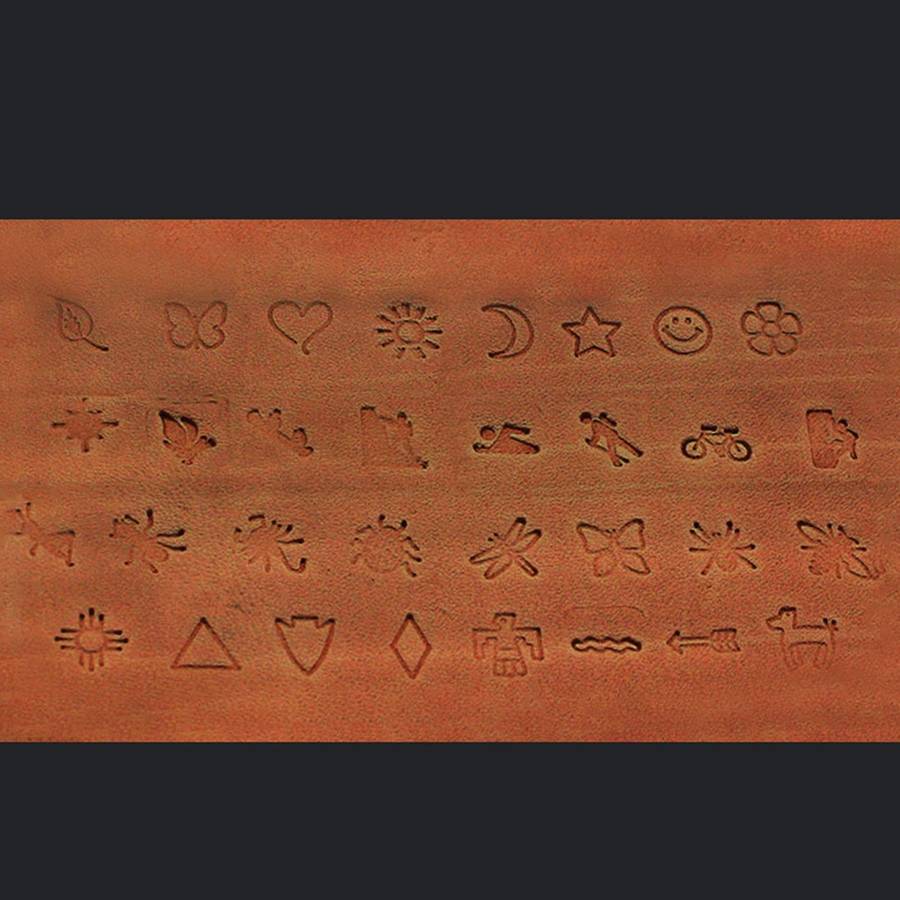 32pcs Leather Carving Insect Seal Indian Style Carving Tool