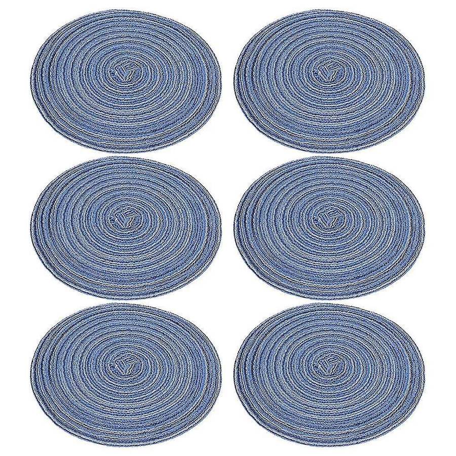 6pcs Pot Trivets Large Braided Woven Trivet Coaster,trivet Pad Blue