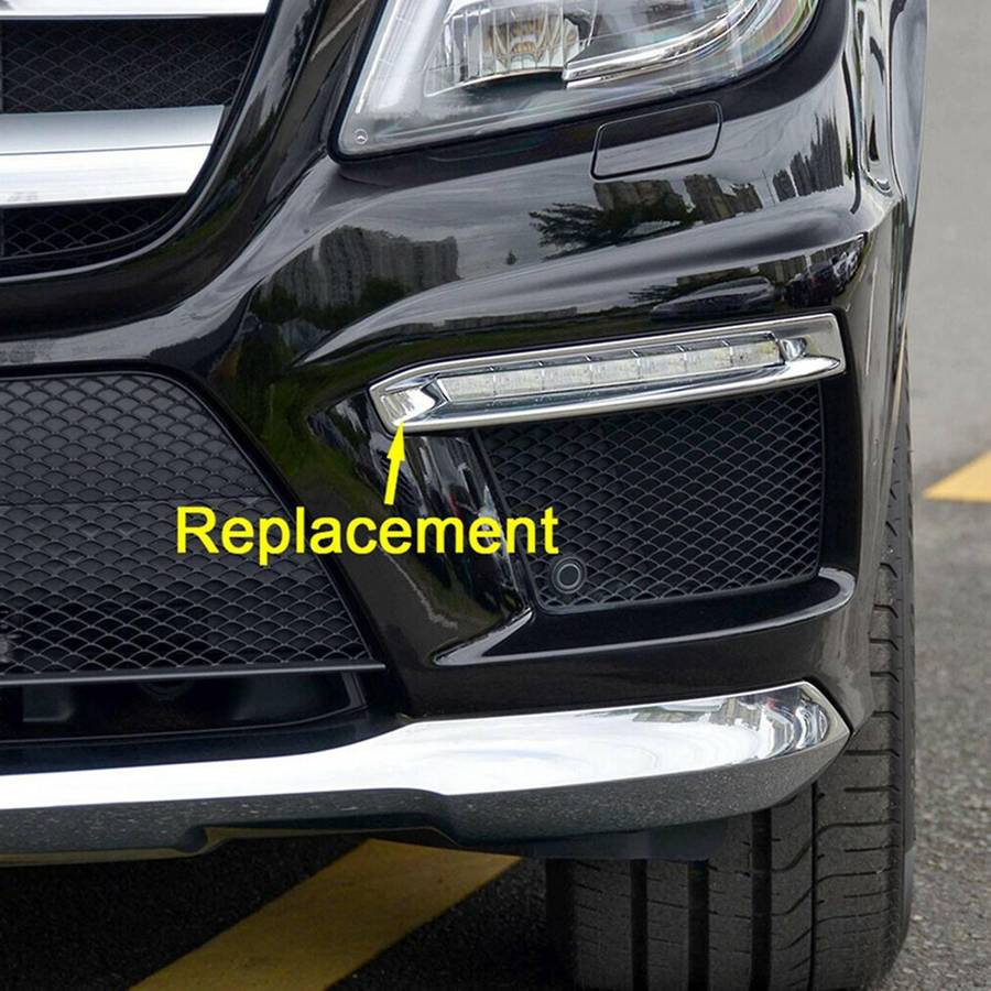 Car Left Fog Lamp Grille Fog Lamp Plating Cover Front Bumper Fog