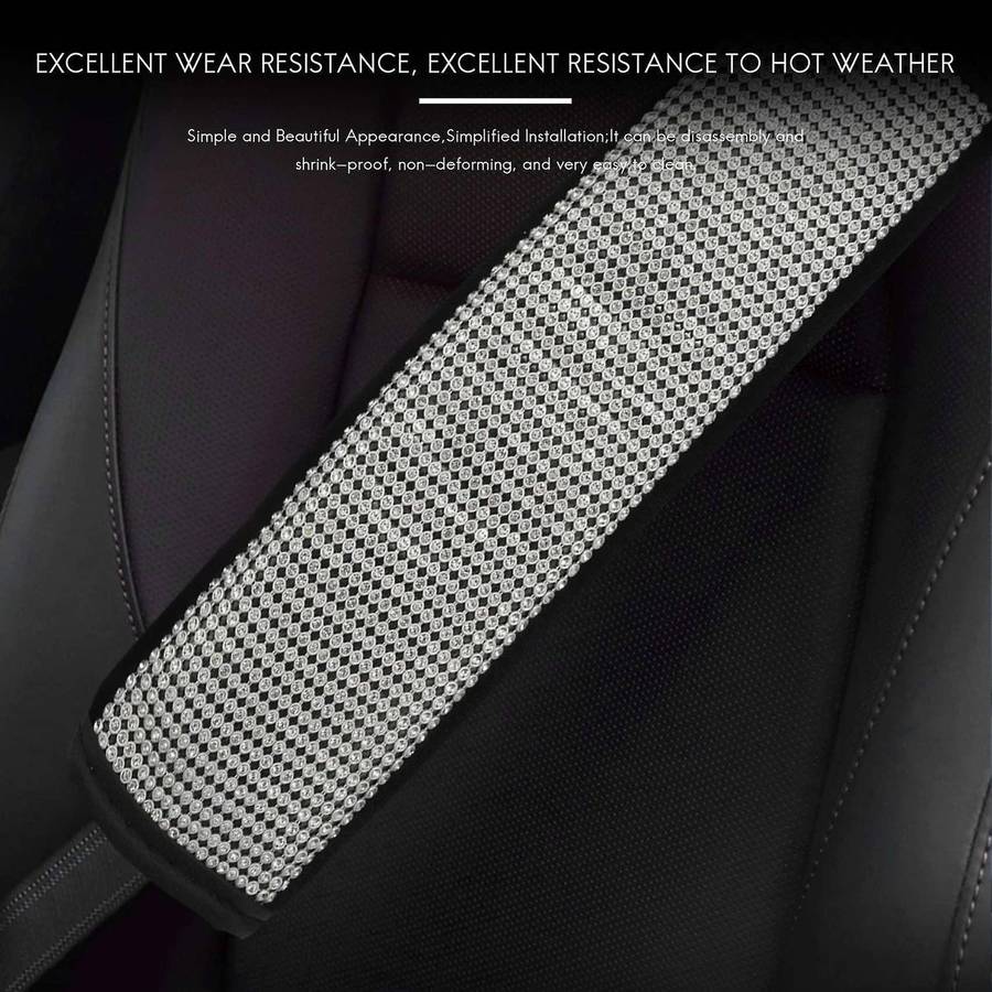 4 Packs Seat Belt Shoulder Pads, Car Seat Belt Covers Decor for Women