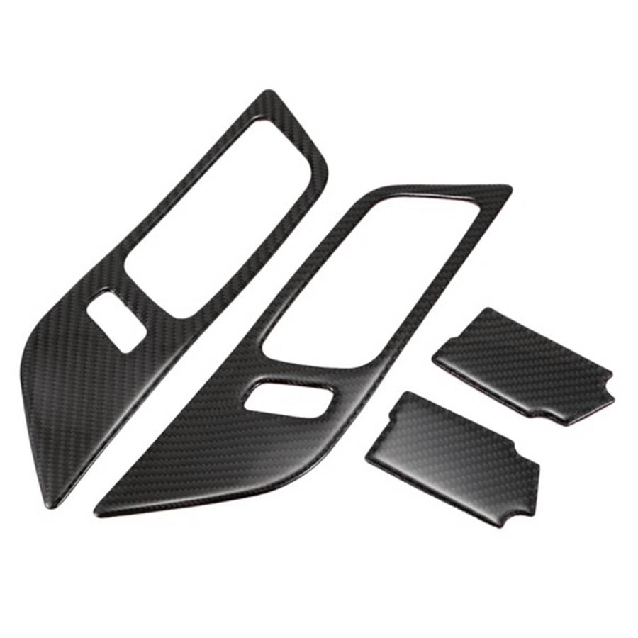 4pcs Car Carbon Fiber Interior Door Handle Bowl Sticker