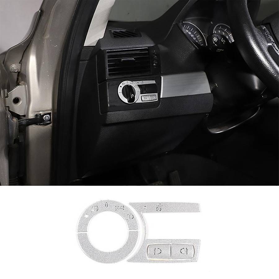 5pcs Car Headlight Switch Button Cover for Bmw- X3 2006-2010