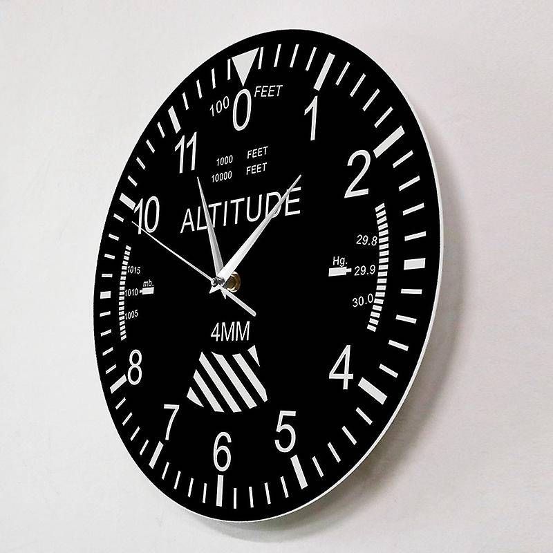 Altimeter Wall Clock Tracking Pilot Air Plane Altitude Home Decor