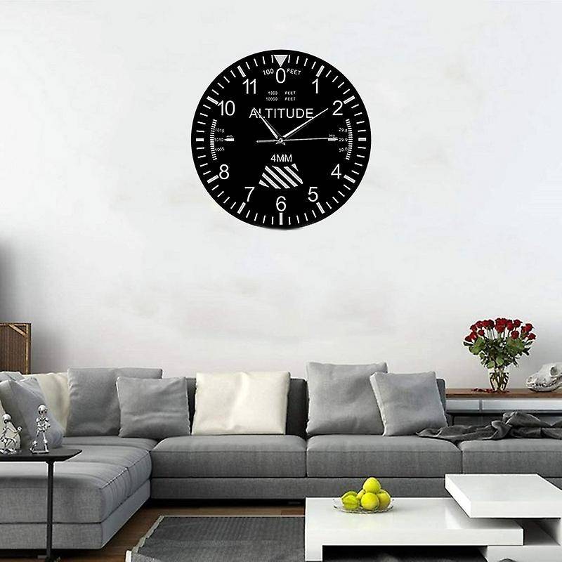 Altimeter Wall Clock Tracking Pilot Air Plane Altitude Home Decor