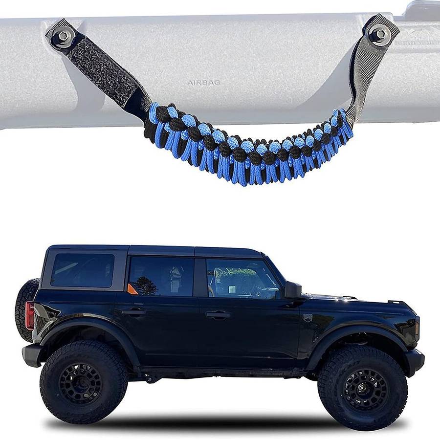 Roll Bar Grab Handles for Ford Bronco 2021 2022, 2 Pack (blue)