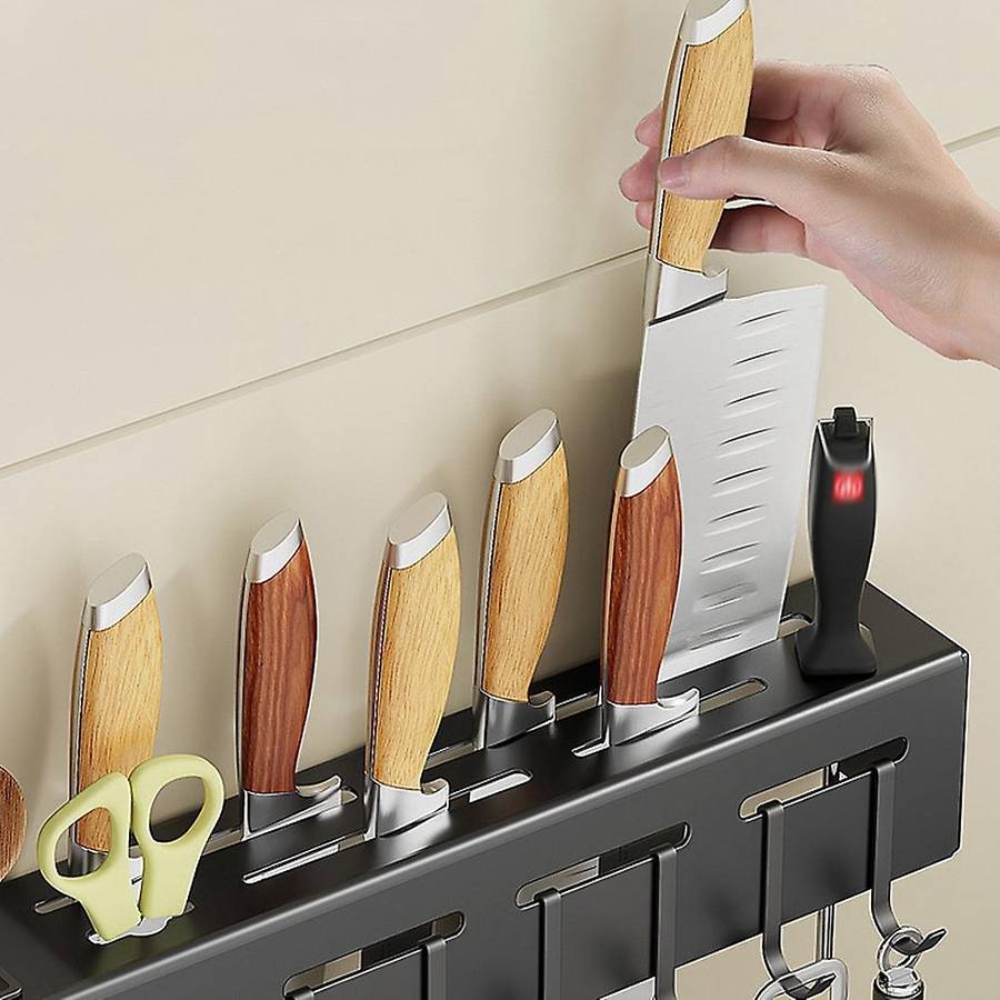 Knife Holder Wall Mounted Stainless Steel Kitchen Utensil Racks