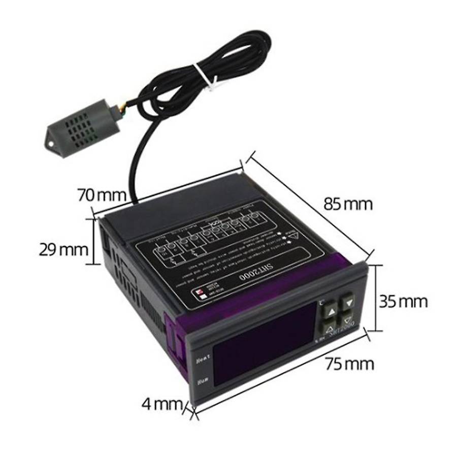 Sht2000 Temperature Humidity Controller Humidistat Ac110-230v