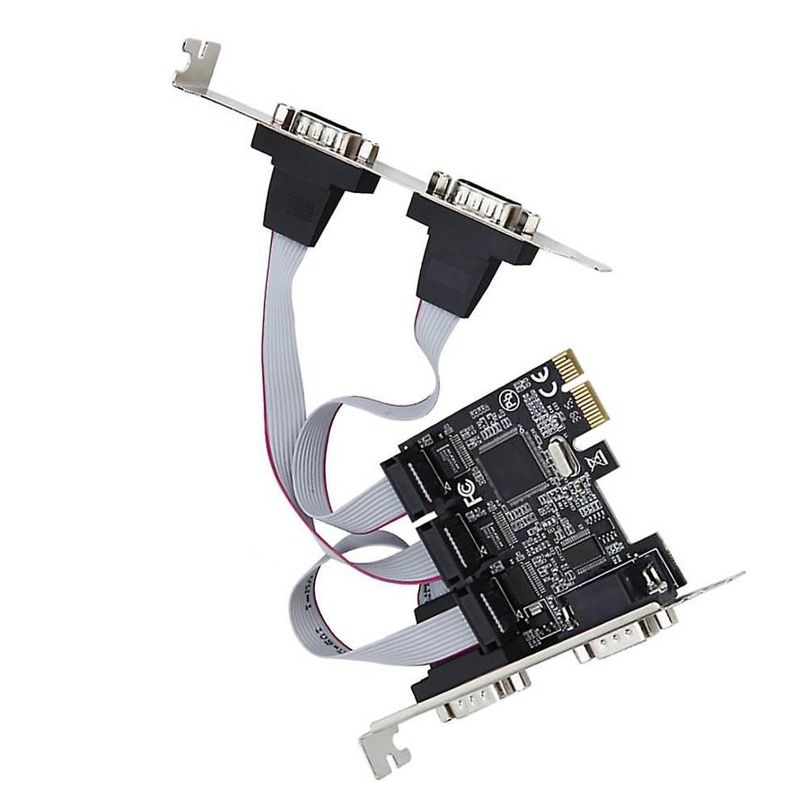 Pcie 4 Ports Serial Add On Card Multi Rs232 Db9 Com Expansion Riser