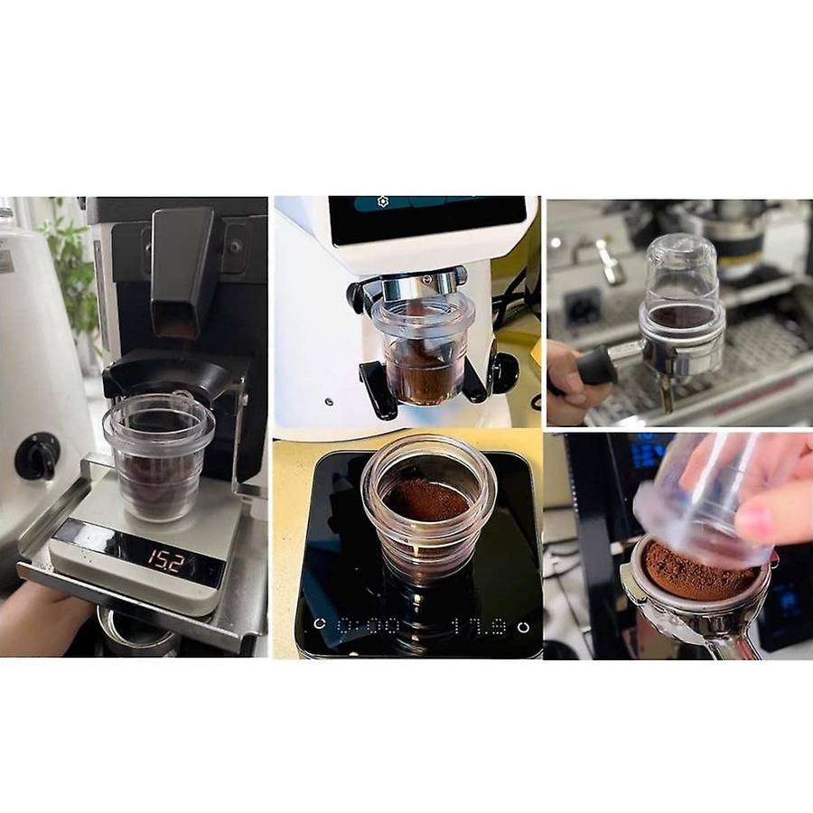 58.4mm Dosing Ring Brewing Bowls Coffee Mug Powder Feeder Tank Clear