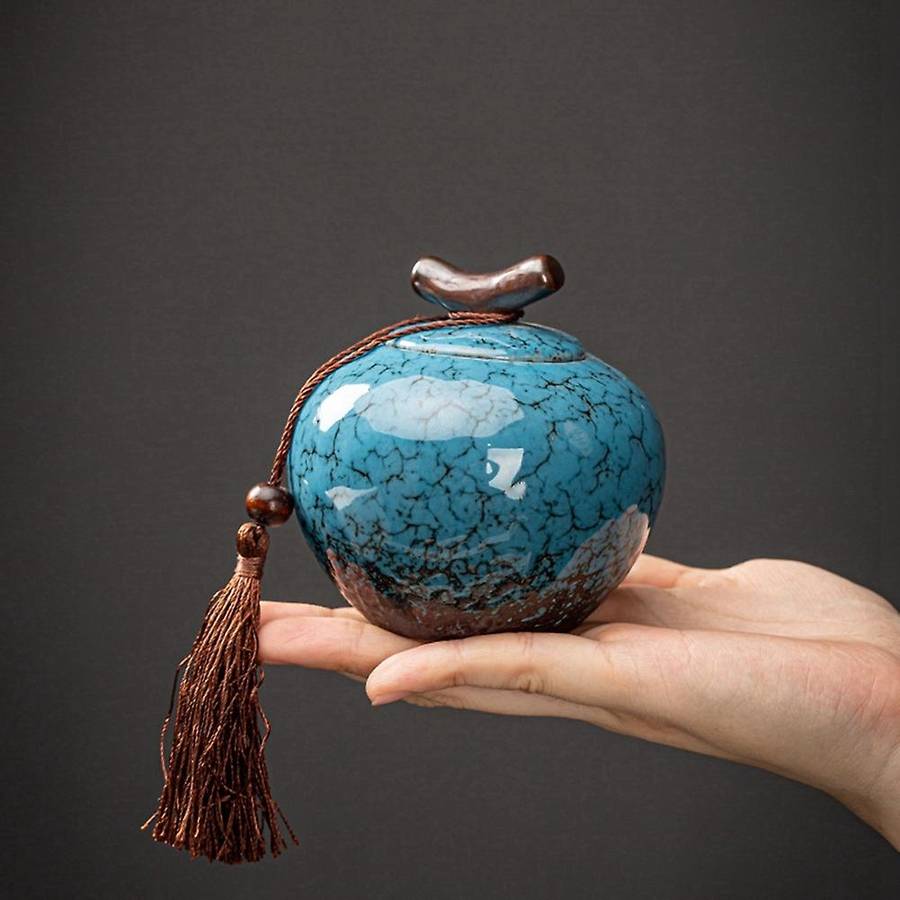 Ceramic Tea Pot, Tea Jar Ceramic Tea Barrel Black Tea Sealed Tank -c