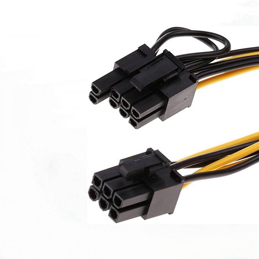 6pcs Pcie 6pin to 8pin(6+2) Male to Male Pci-e Power Cable for Mining