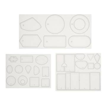 3PCS DIY Pendant Epoxy Mold Set Jewelry Pendant Mould Craft