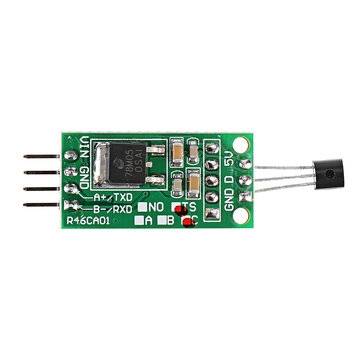 3pcs DS18B20 5V TTL Com UART Temperature Acquisition Sensor Module Modbus RTU PC PLC MCU Digital The