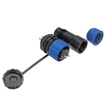 3pcs SP16 IP68 Waterproof Connector Male Plug & Female Socket 2 Pin Panel Mount Wire Cable Connector