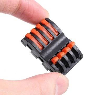 3Pcs SPL-4 CH4 Quick Terminals Wire Connector Push-on connector Rail Terminal Block