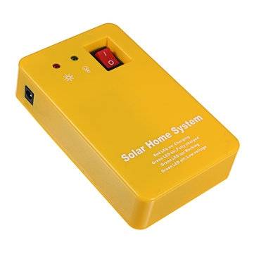 3W Solar Powered System Solar Panel Charging Generator 5V USB Power Generation System with 2 Bulbs