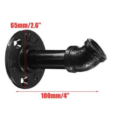 4 Inch Industrial Retro Iron Pipe Wall Hook Towel Rack Hangers Shelf Coat with Screws